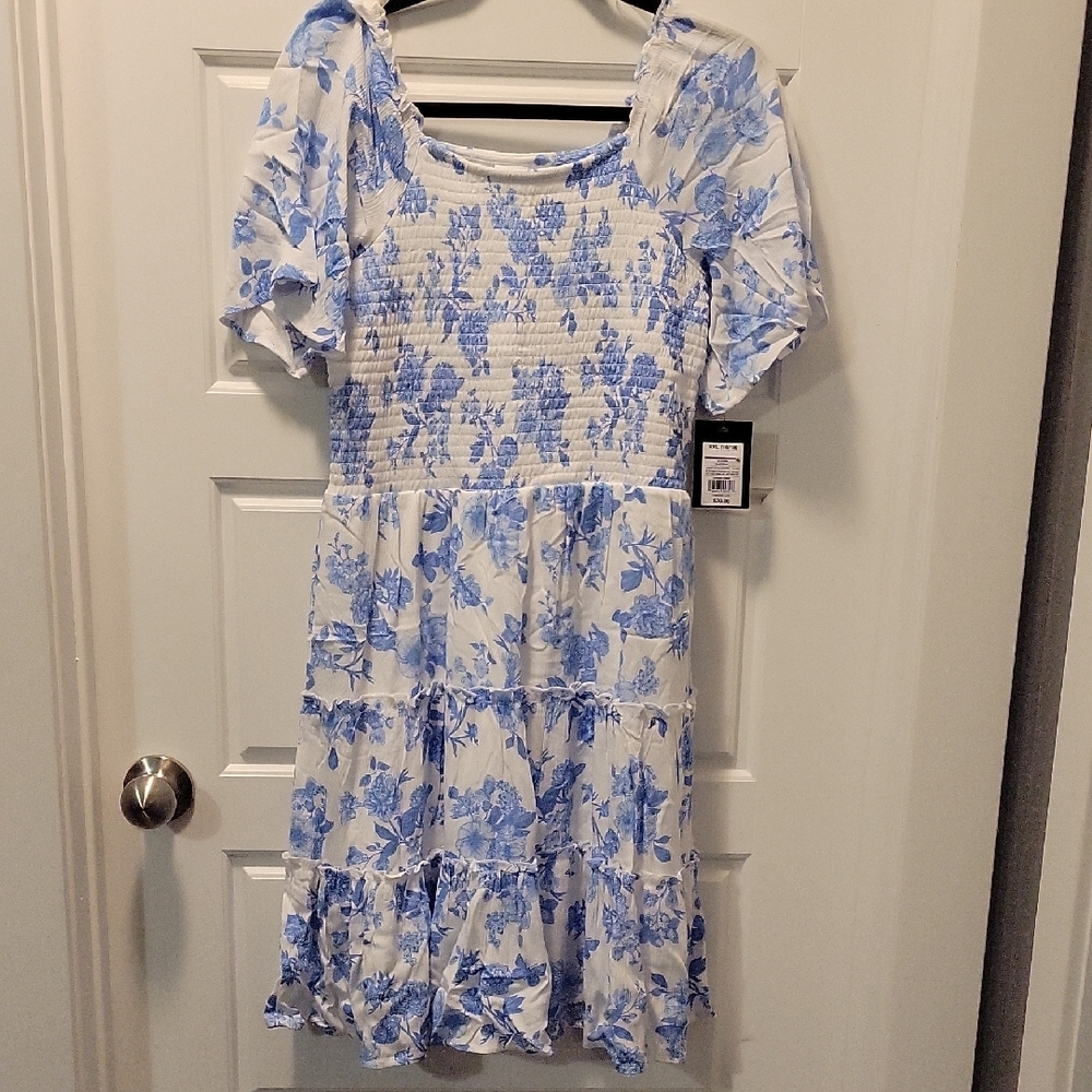 Art Class Blue and White Casual Dress